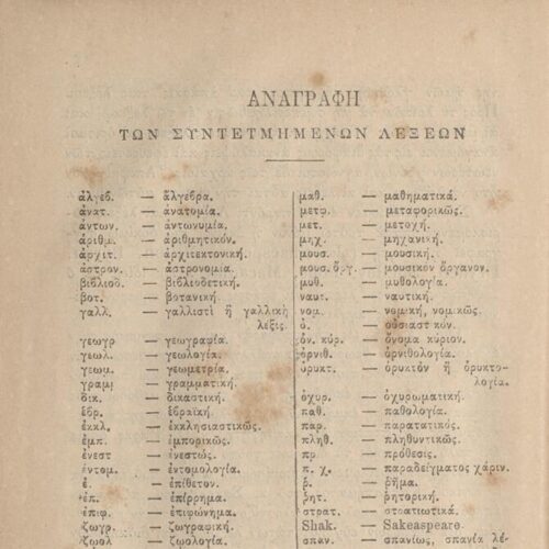 18 x 12 εκ. κς’ σ. + 1099 σ. + 5 σ. χ.α., όπου στη σ. [α’] κτητορική σφραγίδα CPC κα